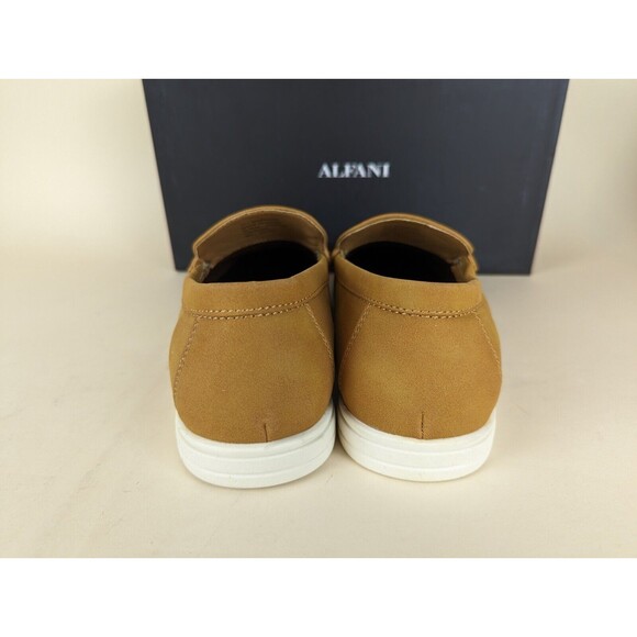 Alfani Porter Casual Loafer Flats Mens 9 M Tan Faux Leather Slip On Shoes NWB main image 8